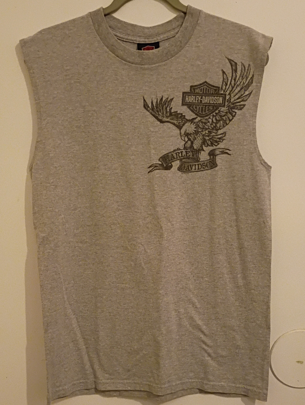 Harley-Davidson Gray Sleeveless Men's Shirt Sz M